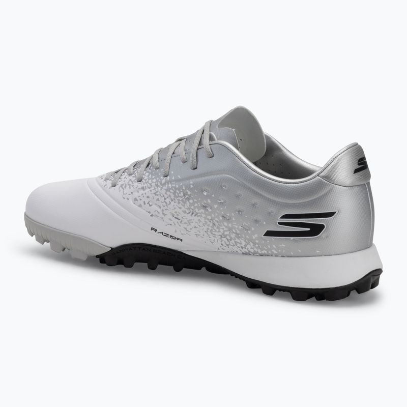 Кросівки футбольні чоловічі SKECHERS Razor 1.5 Academy TF white/silver 3