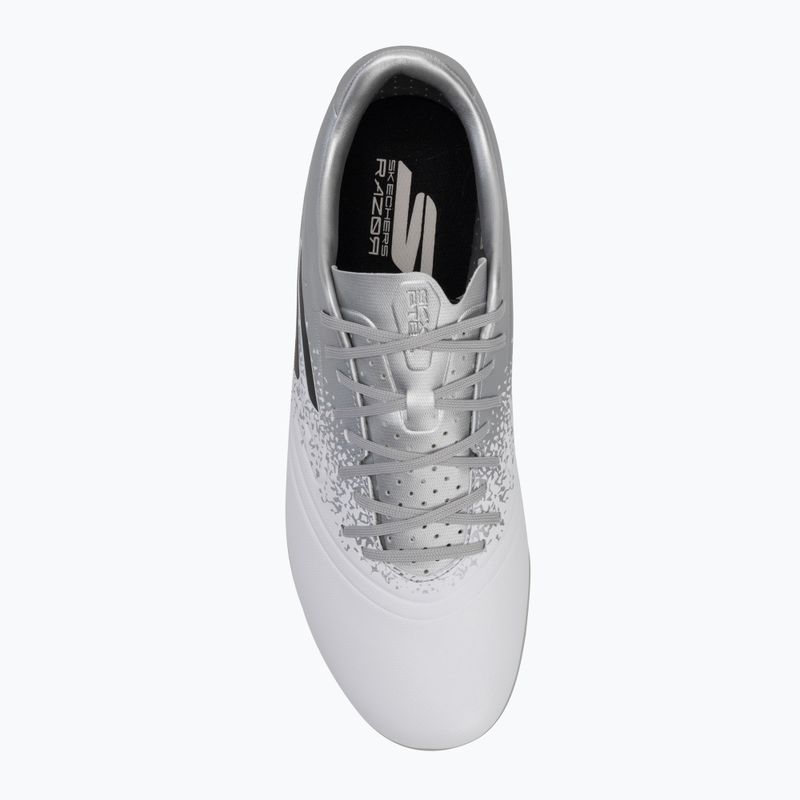 Кросівки футбольні чоловічі SKECHERS Razor 1.5 Academy TF white/silver 5