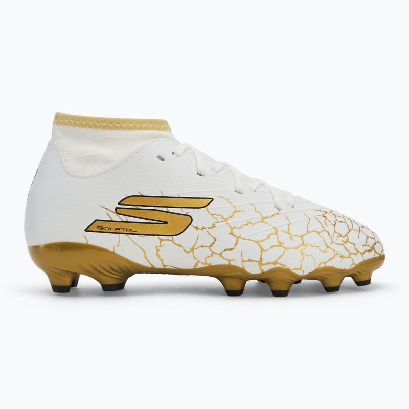 Кросівки футбольні дитячі SKECHERS Skx 1.5 Youth High Jr FG white/gold 2
