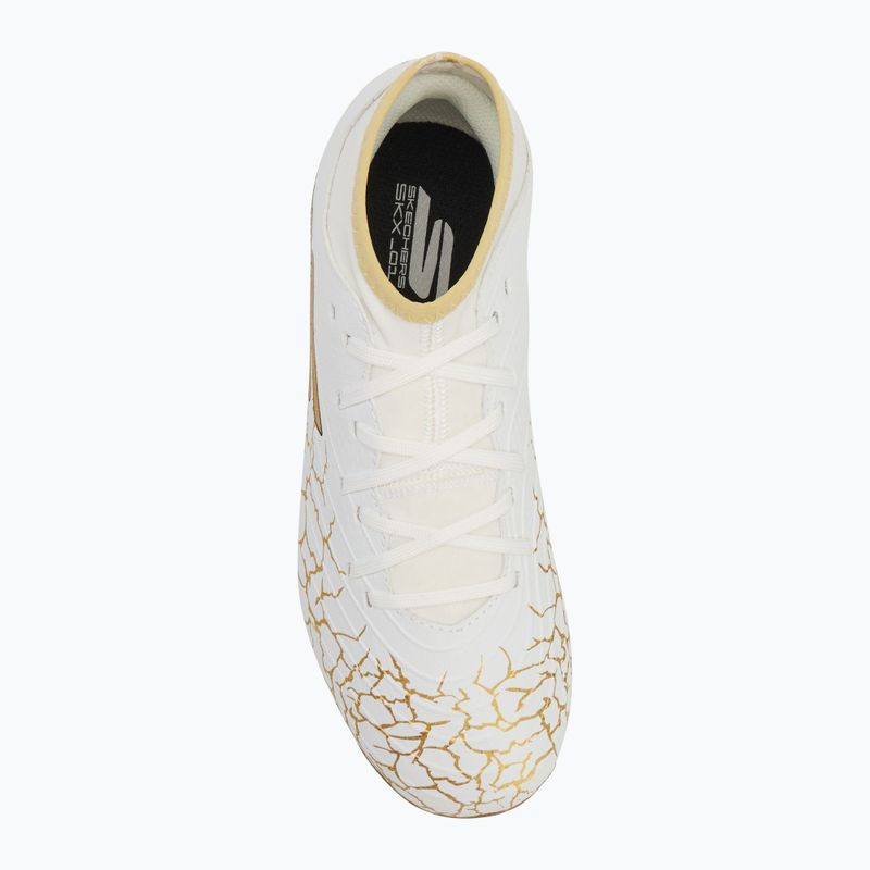 Кросівки футбольні дитячі SKECHERS Skx 1.5 Youth High Jr FG white/gold 5