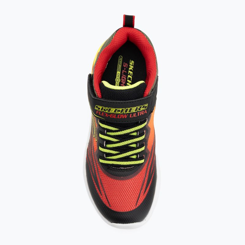 Кросівки дитячі SKECHERS Flex-Glow Ultra black/red 5