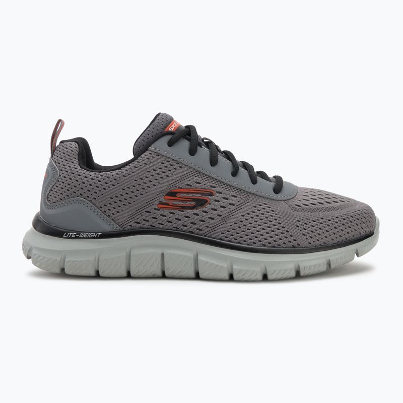 Кросівки чоловічі Skechers Track Leshur charcoal/orange 2