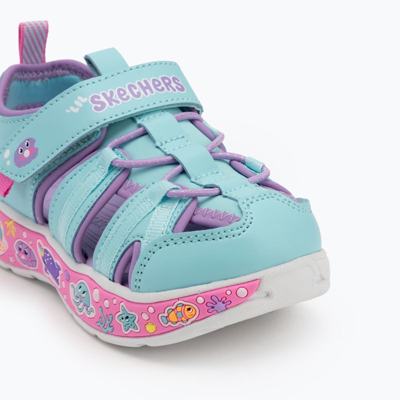 Дитячі сандалі SKECHERS Play Scene Splash Cute Crew бірюзові/лавандові 7