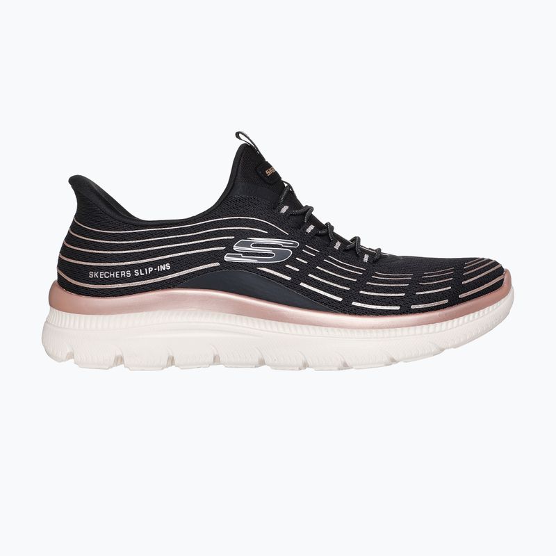 Кросівки жіночі SKECHERS Summits Plus Soft Luster black/rose gold 9