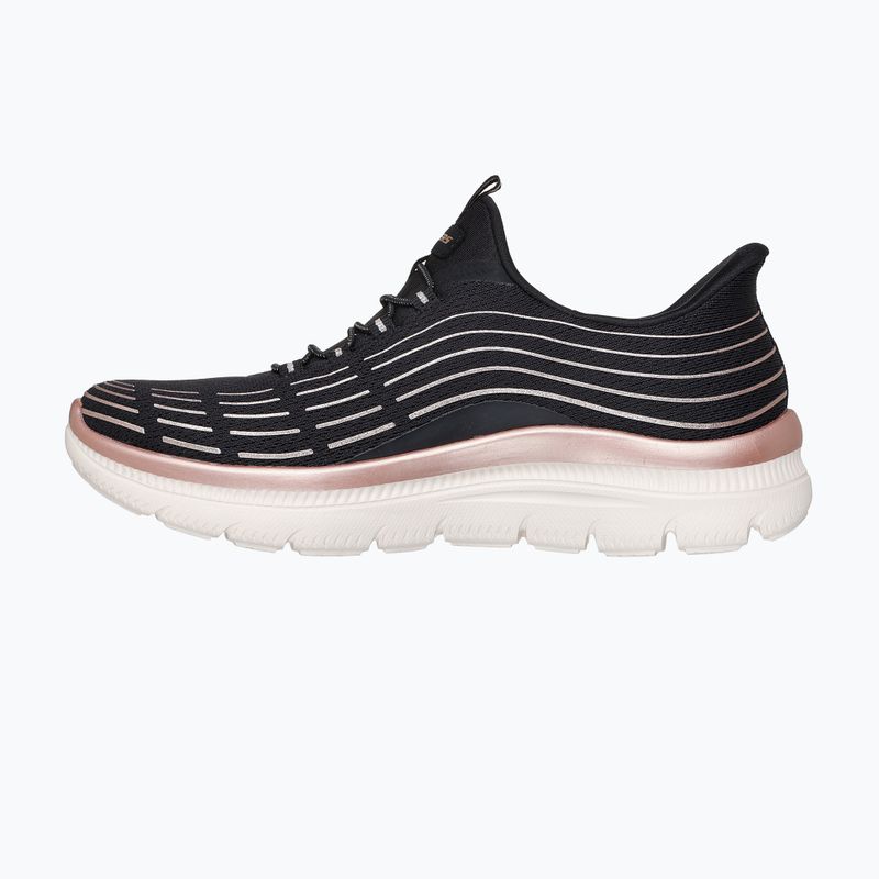Кросівки жіночі SKECHERS Summits Plus Soft Luster black/rose gold 10