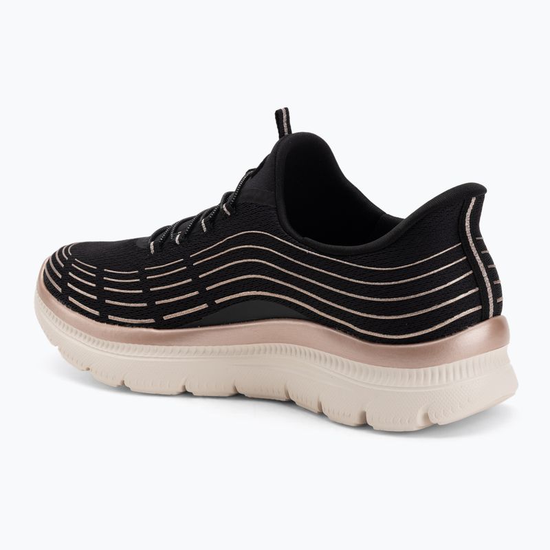 Кросівки жіночі SKECHERS Summits Plus Soft Luster black/rose gold 3