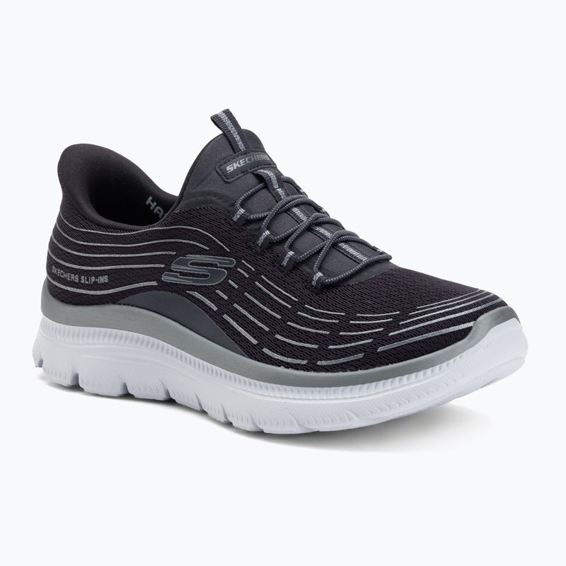 Кросівки жіночі SKECHERS Summits Plus Soft Luster charcoal/silver