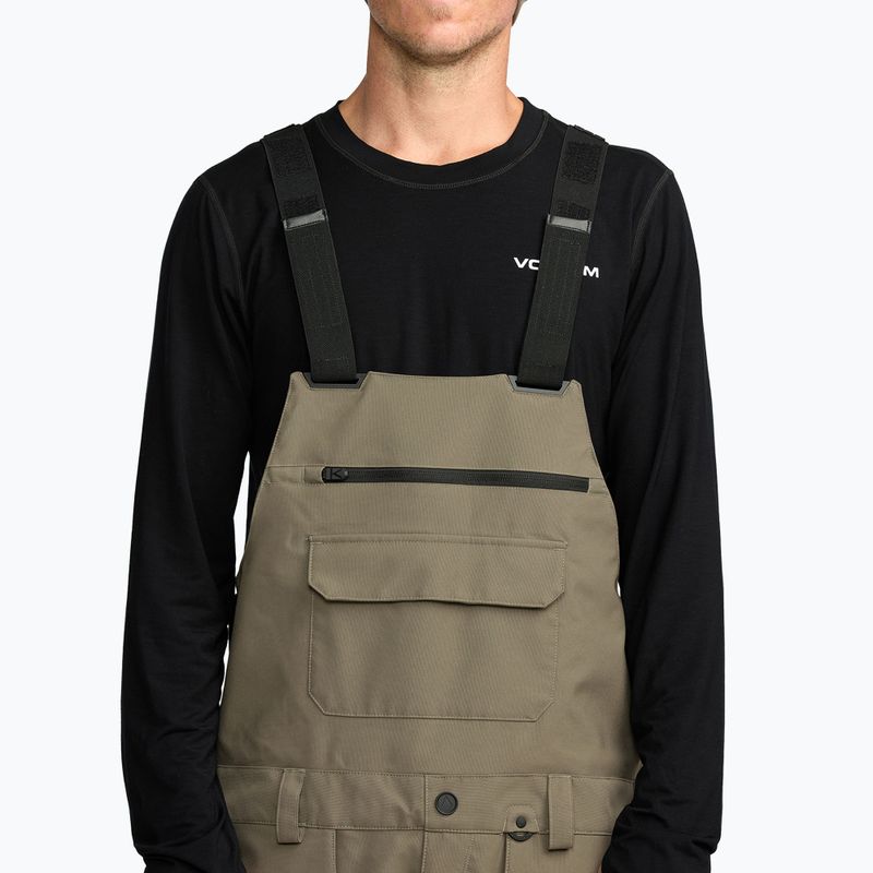 Чоловічі штани для сноуборду Volcom Roan Bib Overall military 6