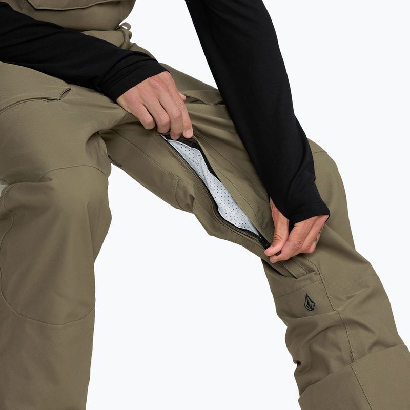 Чоловічі штани для сноуборду Volcom Roan Bib Overall military 9