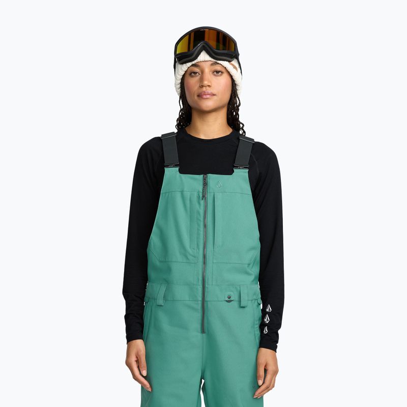Штани гірськолижні жіночі Volcom Swift Bib Overall spruce green 6
