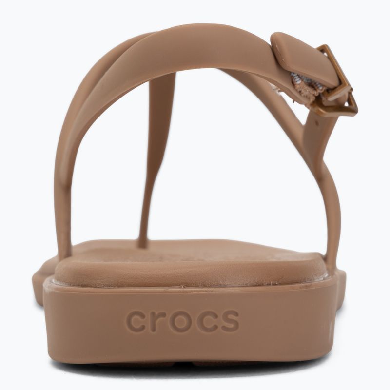 Сандалі жіночі Crocs Miami Thong Flip milk chocolate 6