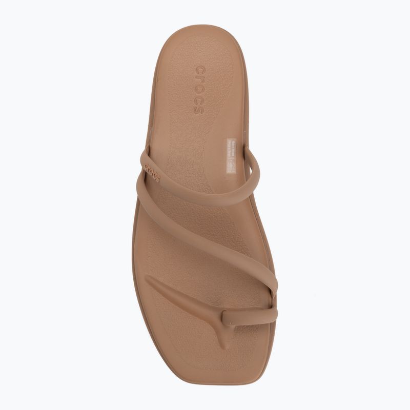 Шльопанці жіночі Crocs Miami Toe Loop Sandal milk chocolate 5