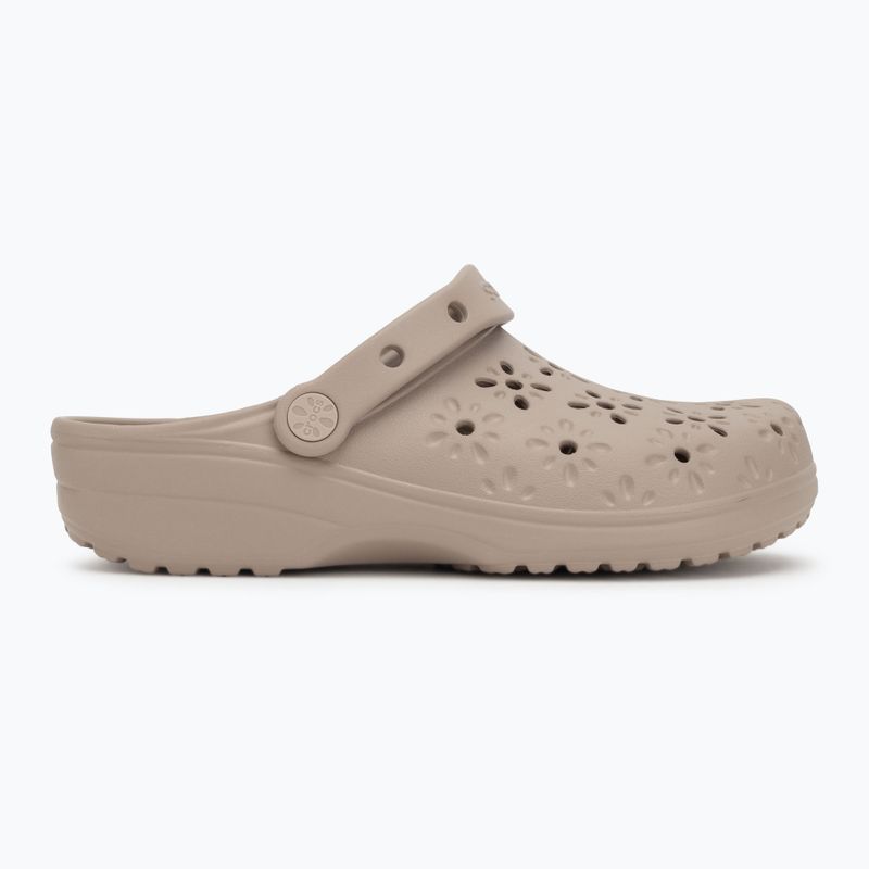 Шльопанці Crocs Classic Floral Cutout Clog taupe 3
