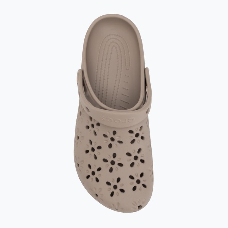 Шльопанці Crocs Classic Floral Cutout Clog taupe 6