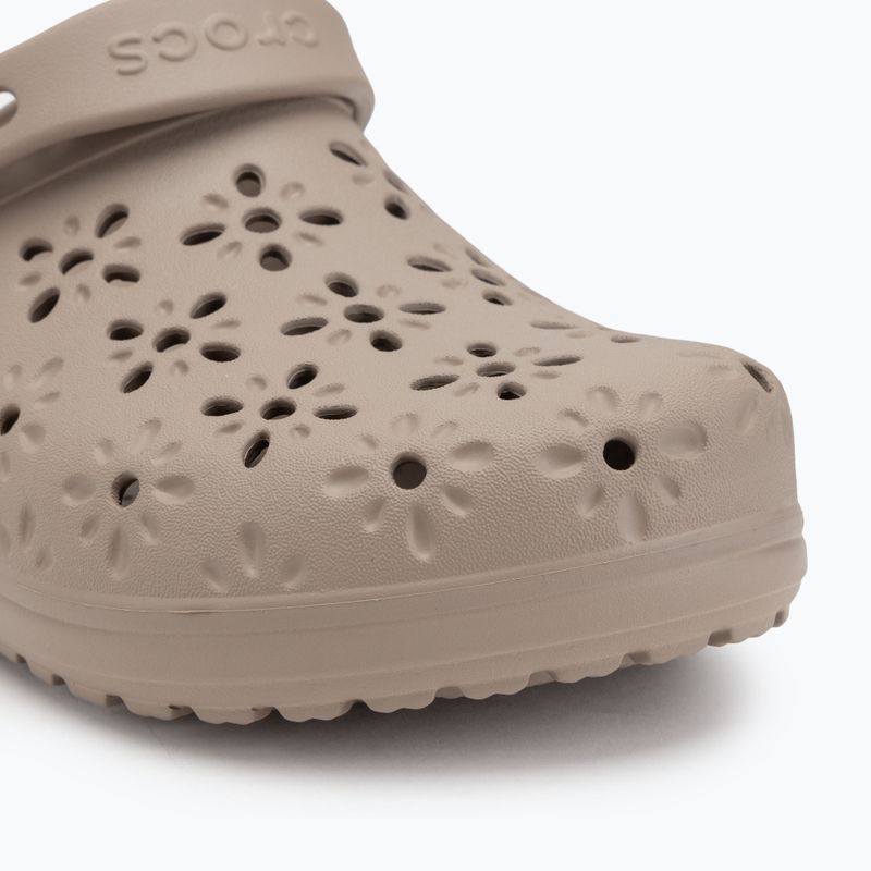 Шльопанці Crocs Classic Floral Cutout Clog taupe 8