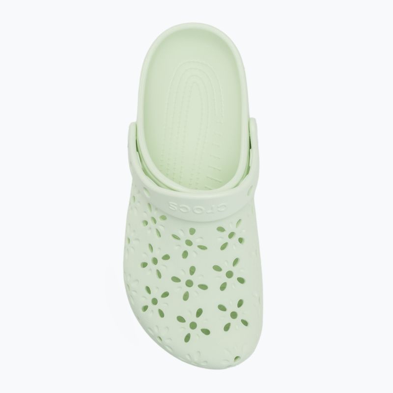 Шльопанці Crocs Classic Floral Cutout Clog jade tint 6