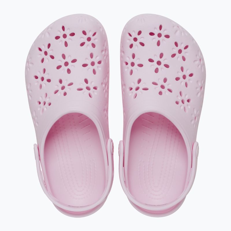 Шльопанці Crocs Classic Floral Cutout Clog pink milk 2