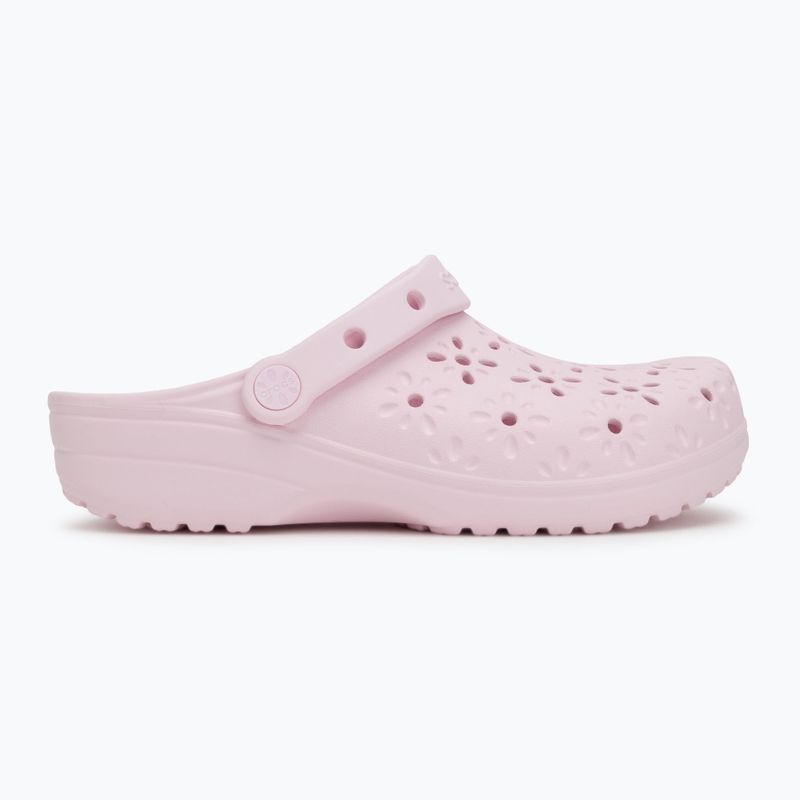 Шльопанці Crocs Classic Floral Cutout Clog pink milk 3