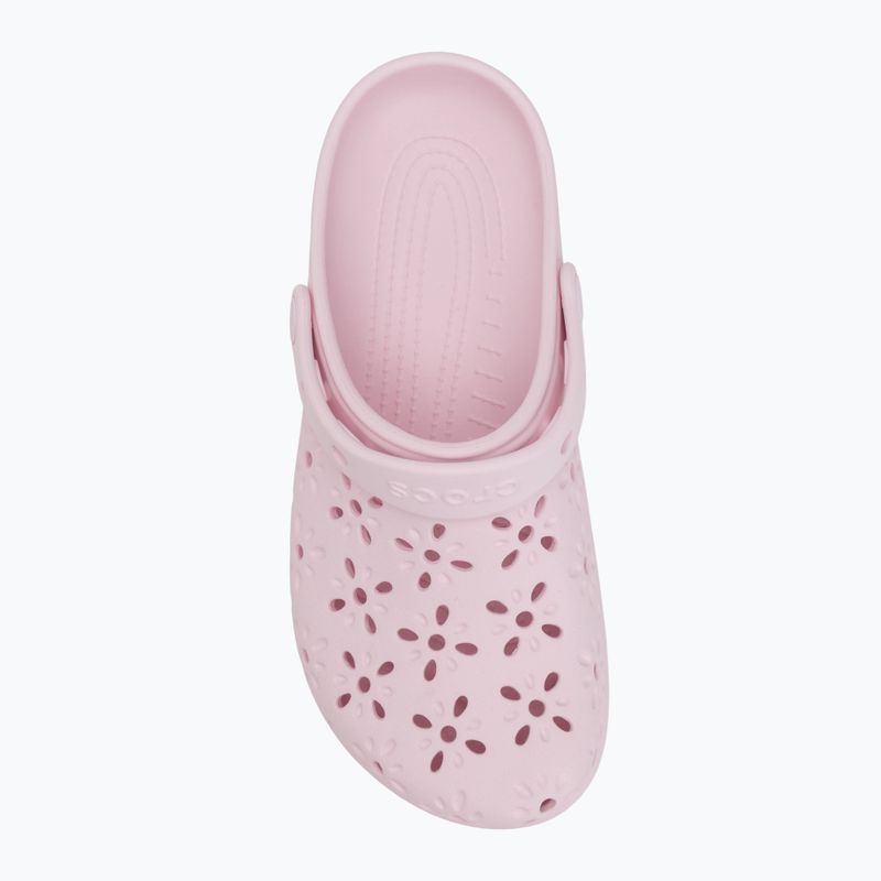 Шльопанці Crocs Classic Floral Cutout Clog pink milk 6