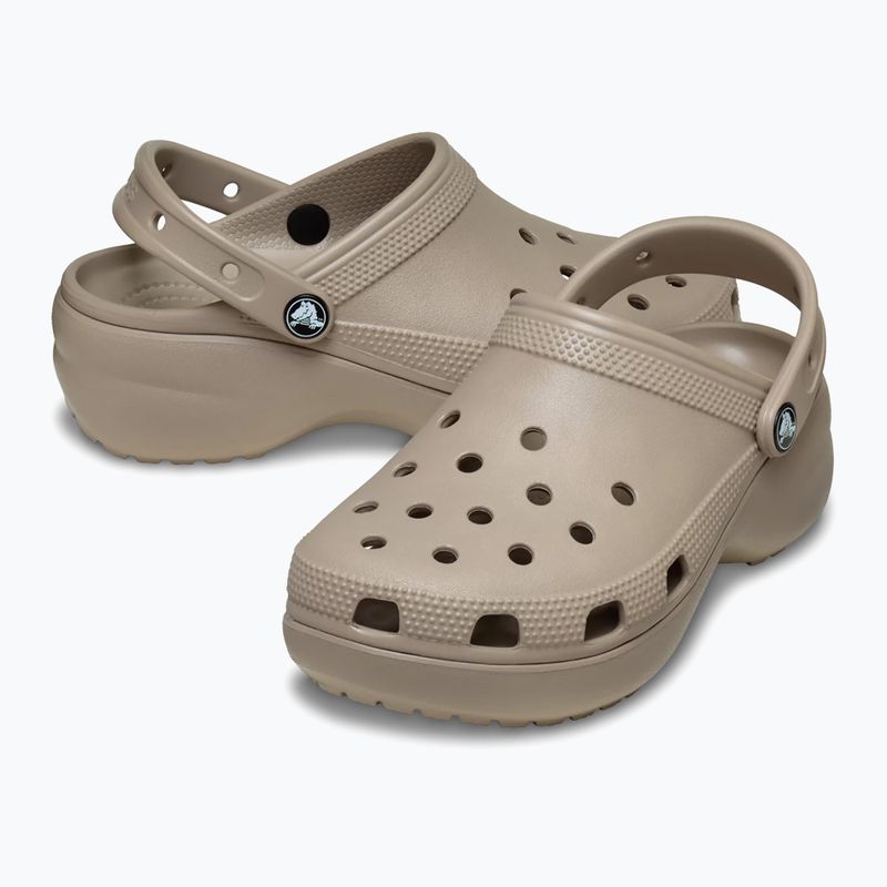 Шльопанці жіночі Crocs Classic Platform Clog taupe 11