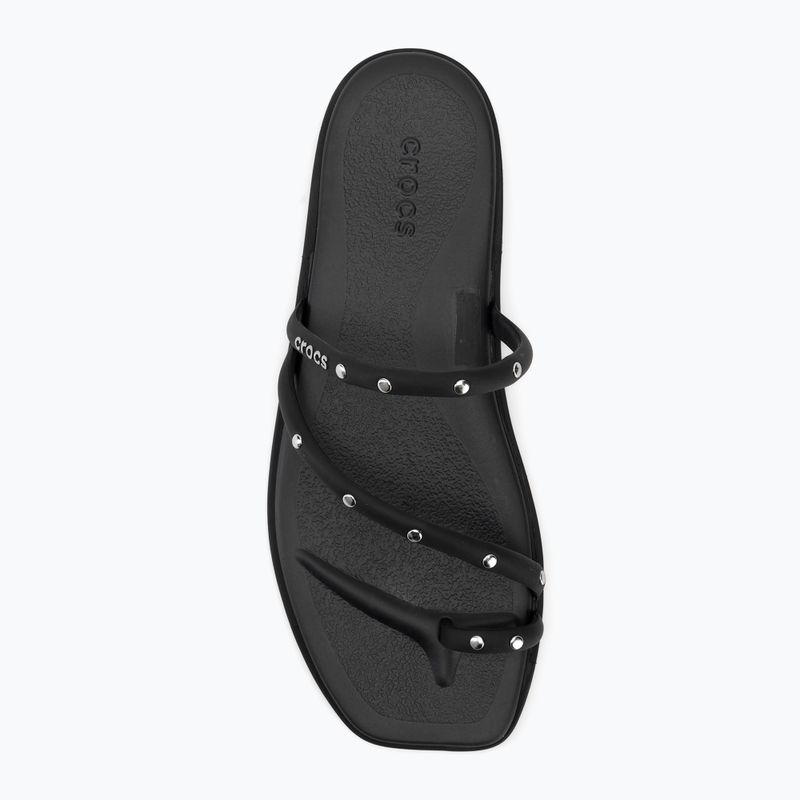 Шльопанці жіночі Crocs Miami Studded Toe Loop black 5