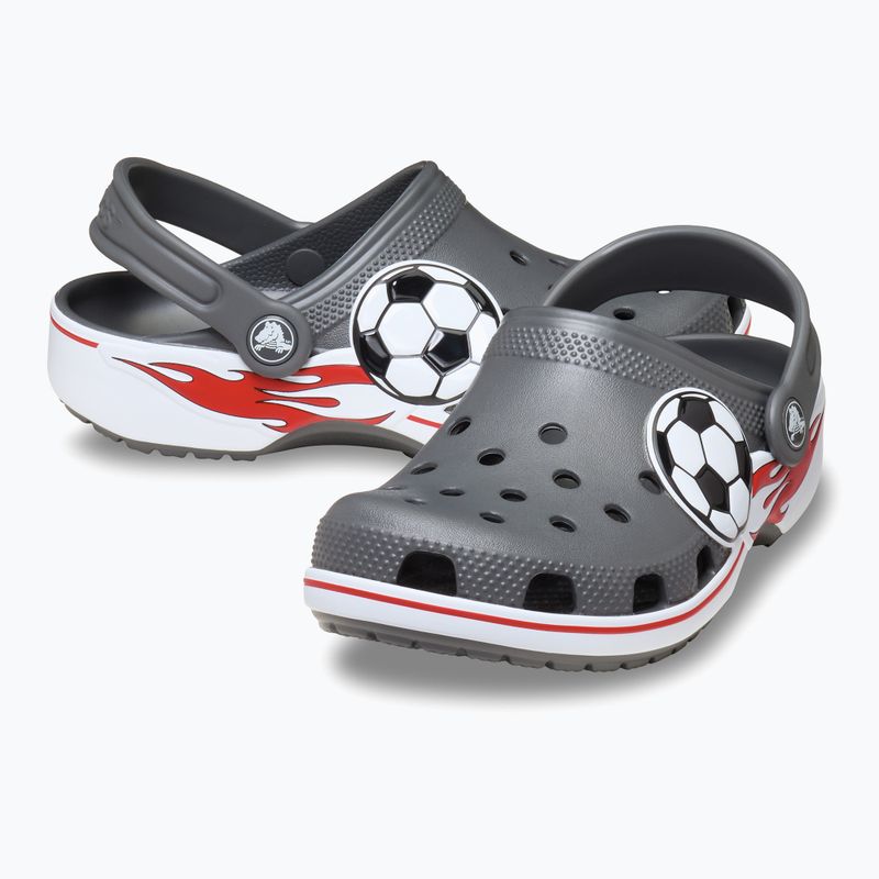Шльопанці дитячі Crocs Classic Soccer Band Clog Kids slate grey 14