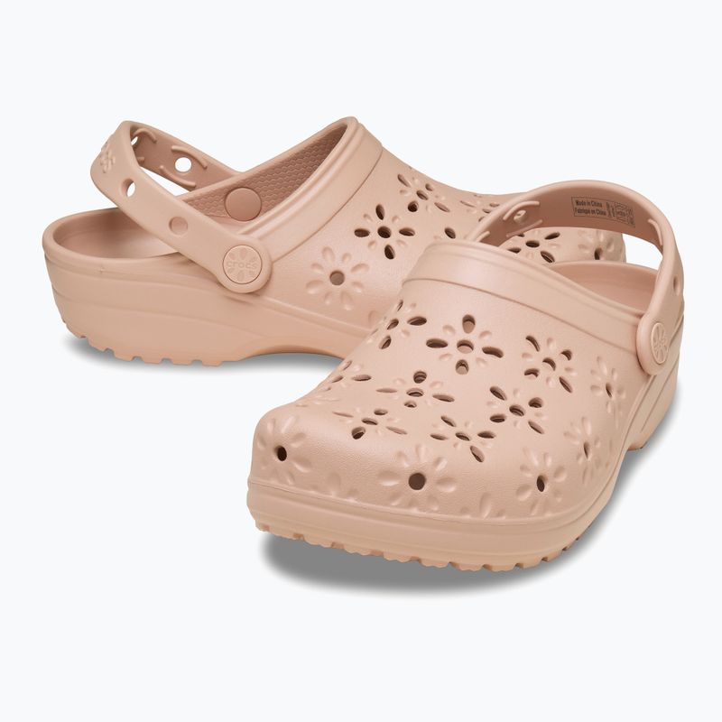 Шльопанці Crocs Classic Floral Cutout Clog pink caramel 14