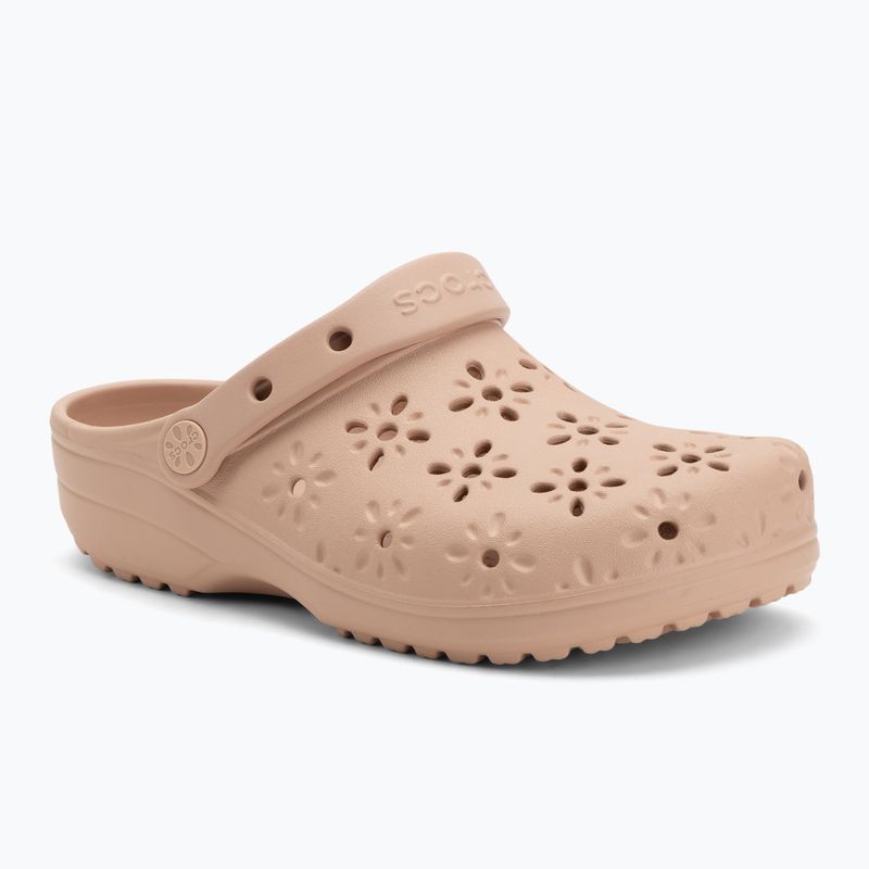 Шльопанці Crocs Classic Floral Cutout Clog pink caramel 2