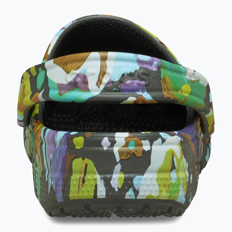 Шльопанці Crocs Classic Painted Floral Black Sand 11