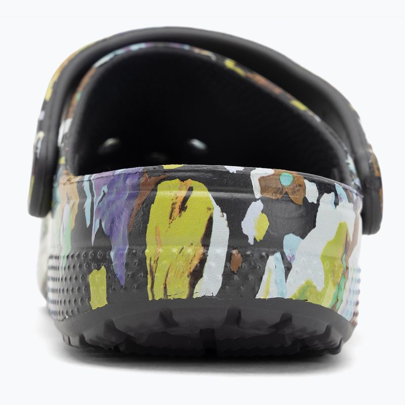 Шльопанці Crocs Classic Painted Floral Black Sand 7