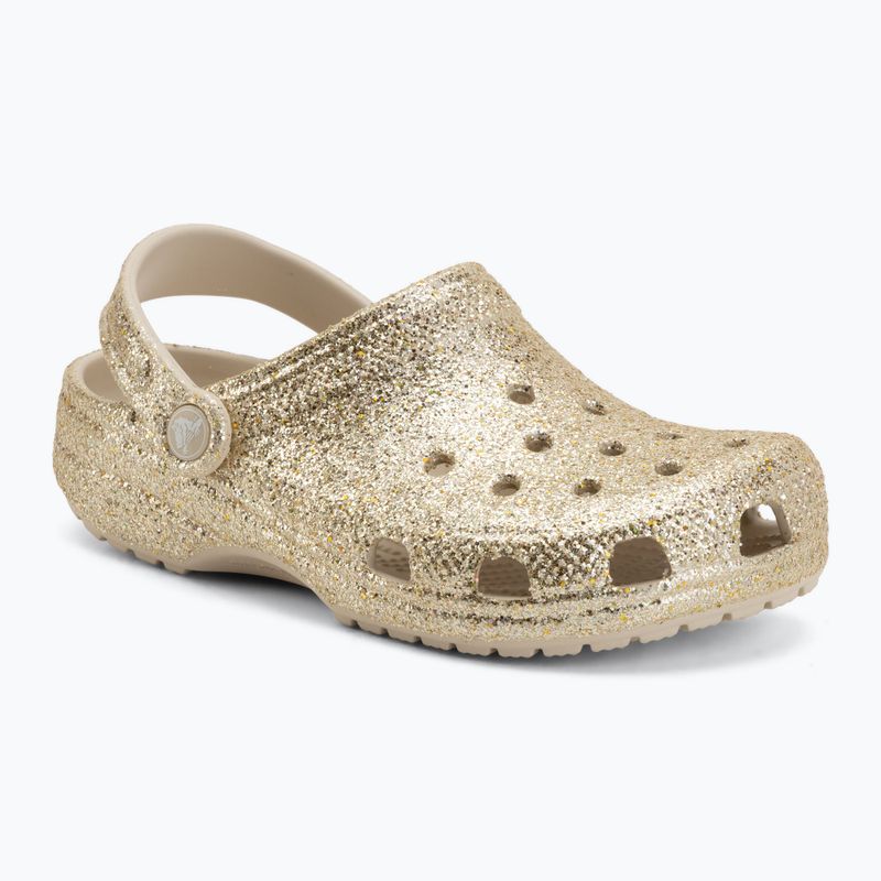Шльопанці дитячі Crocs Classic Chunky Glitter sandstone 2