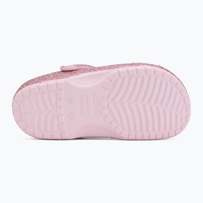 Шльопанці дитячі Crocs Classic Chunky Glitter pink milk 5