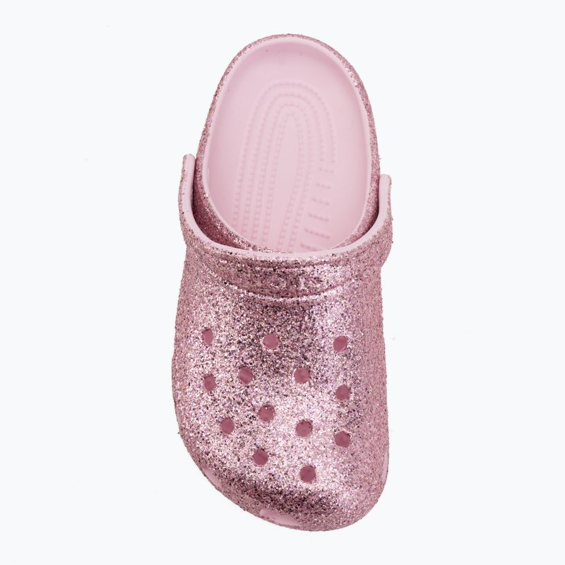 Шльопанці дитячі Crocs Classic Chunky Glitter pink milk 6