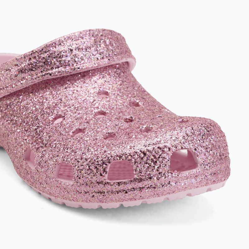 Шльопанці дитячі Crocs Classic Chunky Glitter pink milk 8