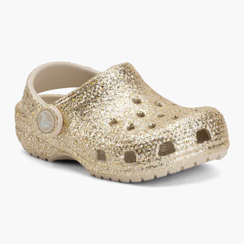 Шльопанці дитячі Crocs Classic Chunky Glitter 211940 sandstone 2