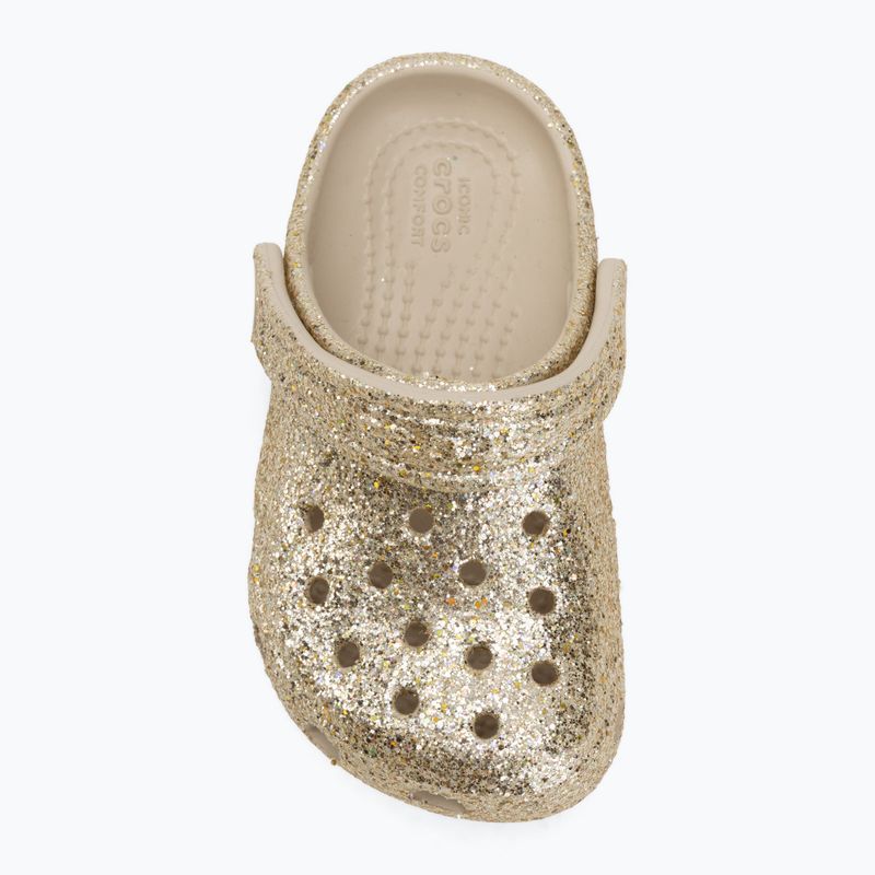 Шльопанці дитячі Crocs Classic Chunky Glitter 211940 sandstone 6