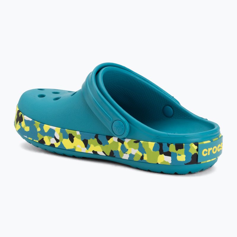 Шльопанці дитячі Crocs Crockband Glow Confetti Band turbo teal/multi 4