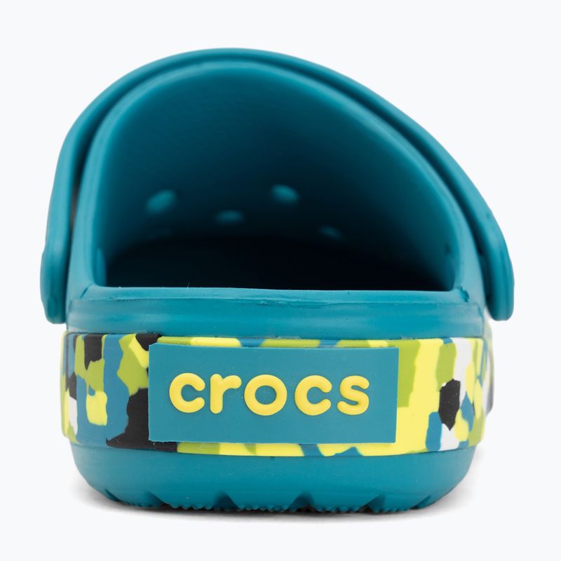 Шльопанці дитячі Crocs Crockband Glow Confetti Band turbo teal/multi 7