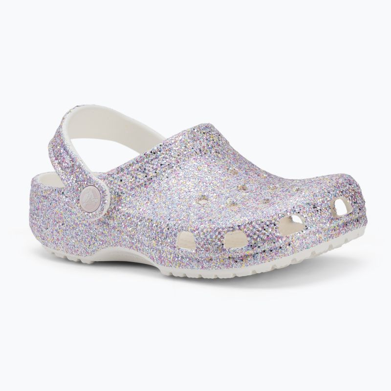 Шльопанці дитячі Crocs Classic Fantasy Glitter white 2