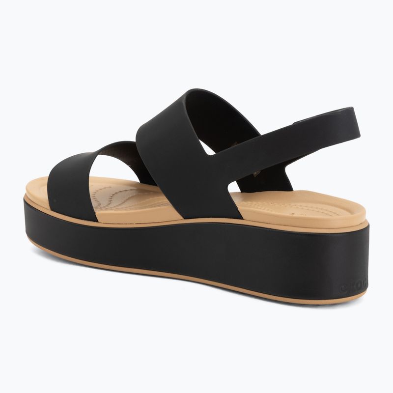 Сандалі жіночі Crocs Brooklyn Matte Wrap Low Wedge black/cashew 3