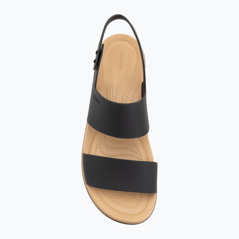 Сандалі жіночі Crocs Brooklyn Matte Wrap Low Wedge black/cashew 5