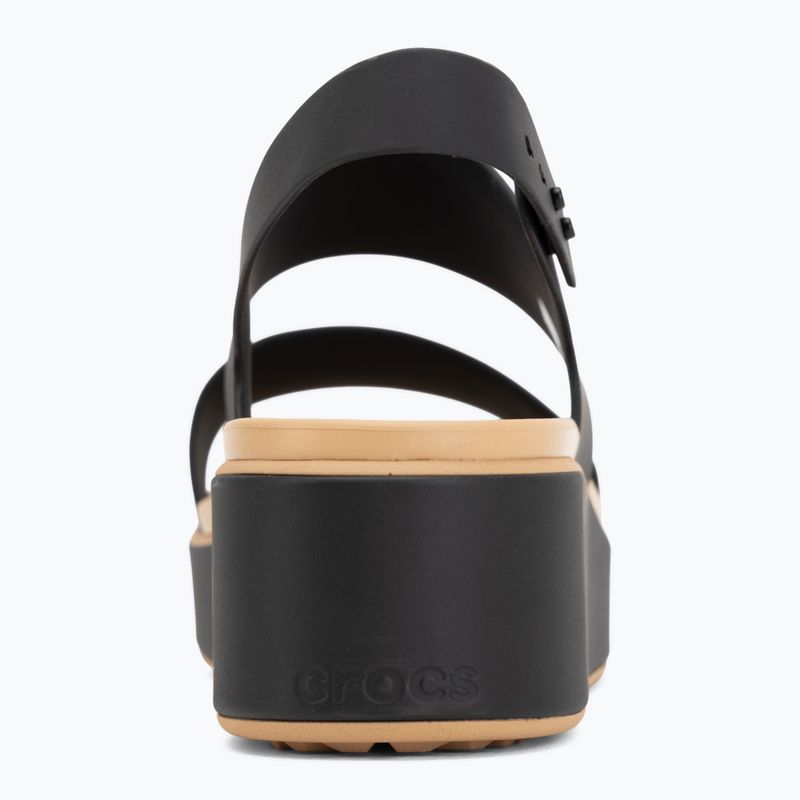 Сандалі жіночі Crocs Brooklyn Matte Wrap Low Wedge black/cashew 6