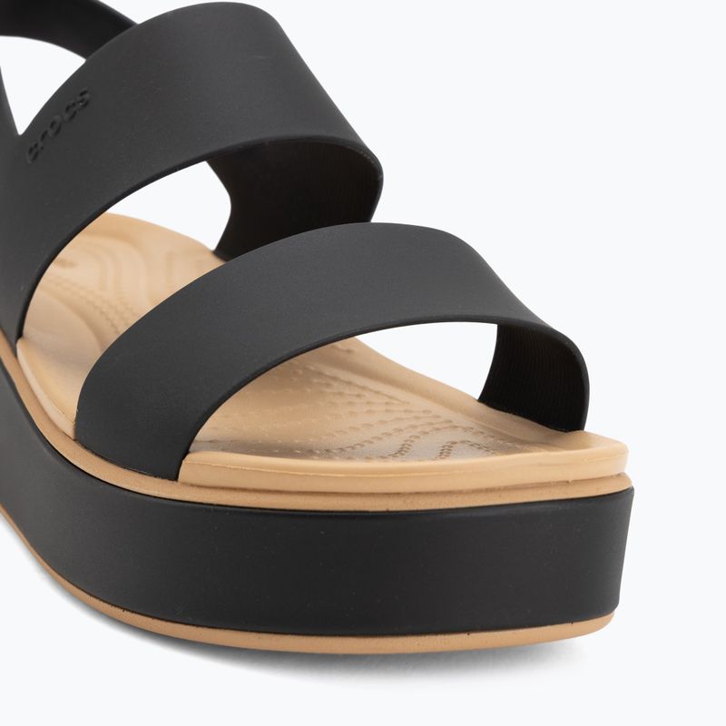 Сандалі жіночі Crocs Brooklyn Matte Wrap Low Wedge black/cashew 7
