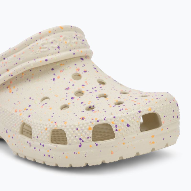 Шльопанці дитячі Crocs Classic Glow Paint Splatter summit white/multi 8