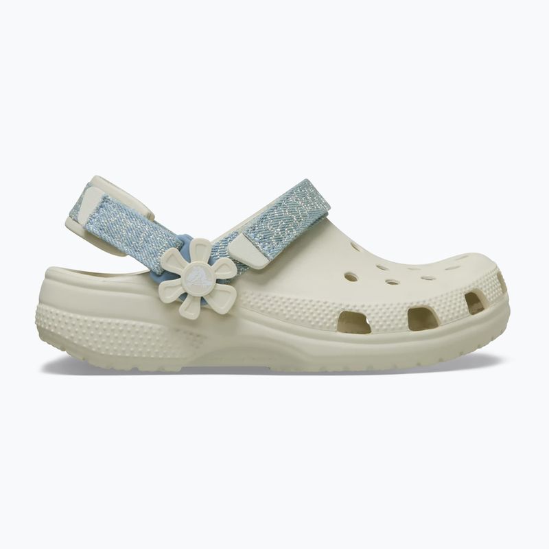Шльопанці дитячі Crocs Classic Denim Flower Adjutment Backstrap summit white 10