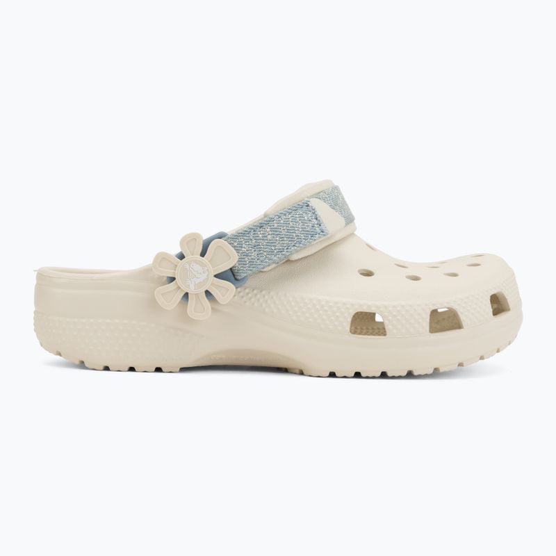 Шльопанці дитячі Crocs Classic Denim Flower Adjutment Backstrap summit white 3