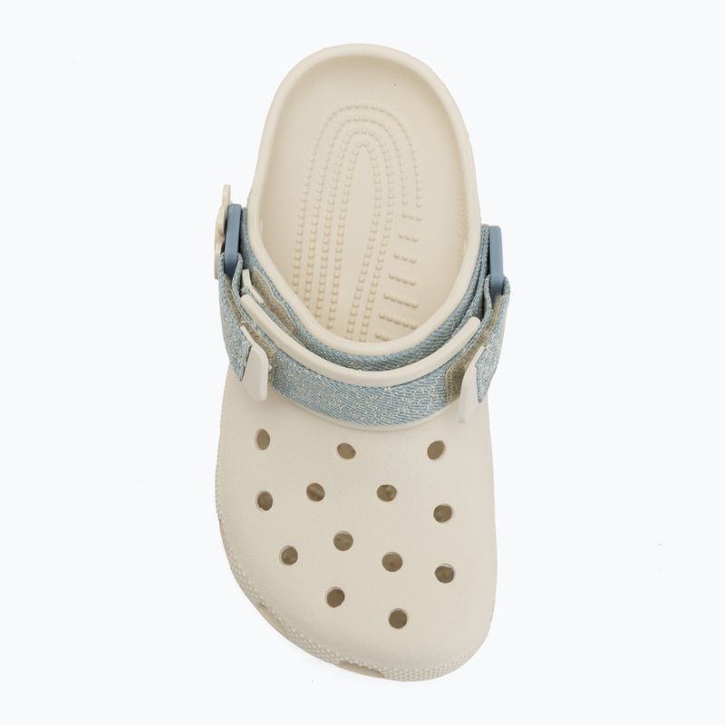 Шльопанці дитячі Crocs Classic Denim Flower Adjutment Backstrap summit white 6