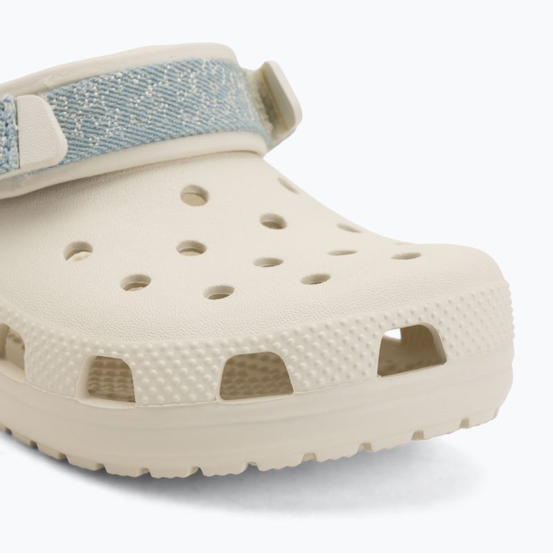 Шльопанці дитячі Crocs Classic Denim Flower Adjutment Backstrap summit white 8