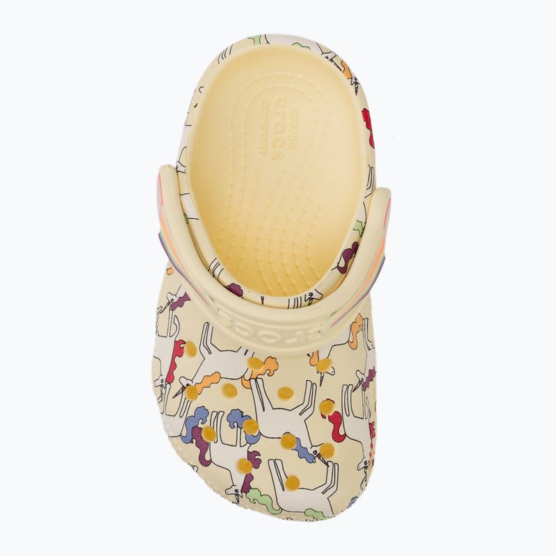 Шльопанці дитячі Crocs Classic Unicorn Graphic yellow light 6