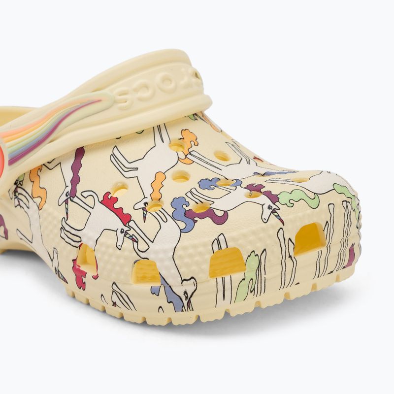 Шльопанці дитячі Crocs Classic Unicorn Graphic yellow light 8